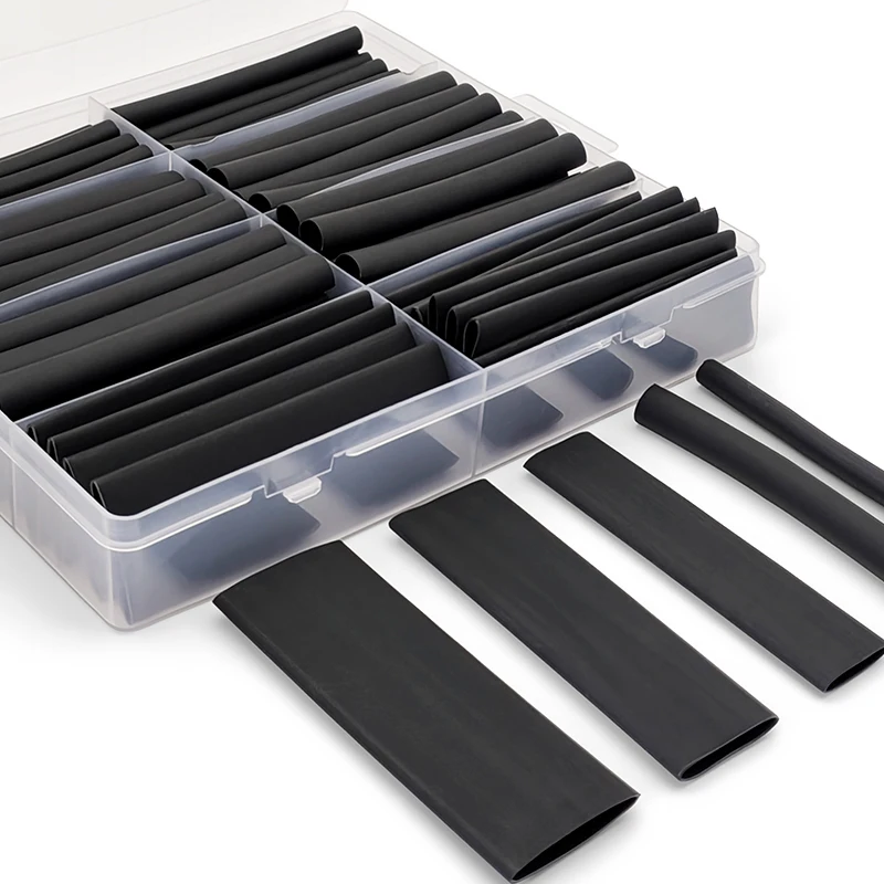 100-300 pièces Tubes rétractables 4:1 Kit Multi taille isolation électrique réparations fil Conne fil rétractable fil rétractable enveloppe Tube