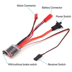 Micro ESC 20A 30A Szczotkowy ESC RC ESC Elektryczny regulator prędkości 2S 4~8v do majsterkowania Mini 1/16 1/18 1/24 RC Car Boat Tank z hamulcem