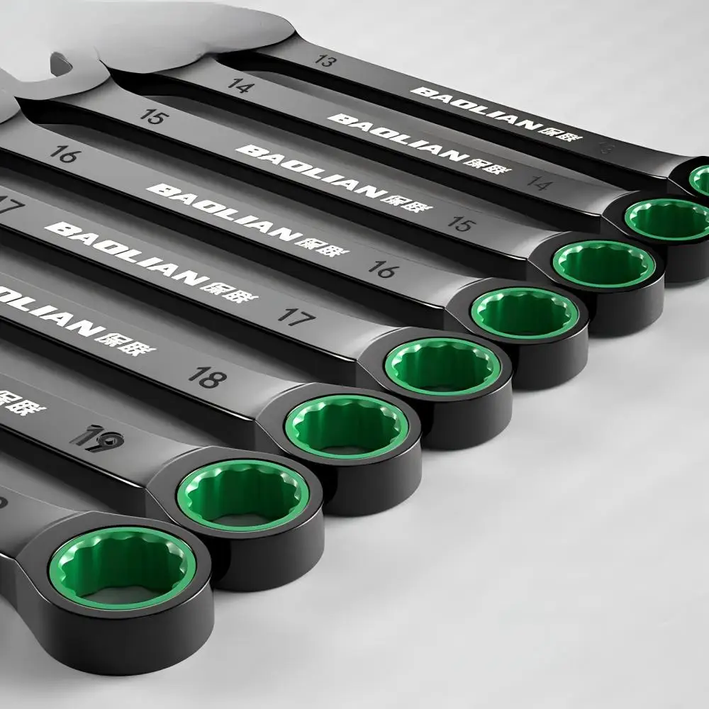 Doppelrichtungs-Schnell-Ratschenschlüssel mit Pflaumenblüten-Design, Industriequalität, Automatischer Kleiner Öffnungs-Doppelnutzungs-Schraubenschlüssel – Detail 3