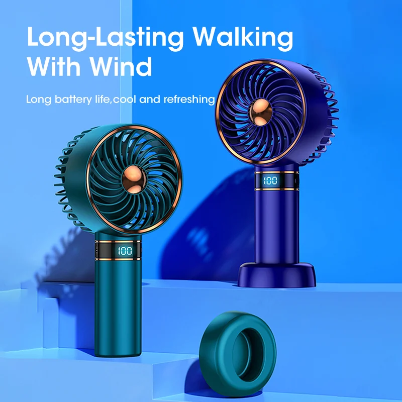 Usb Ventilation Fan Handheld Electric Fan Rechargeable Usb Desktop Mini Portable Student Tiktok Fan Strong Wind Long Endurance