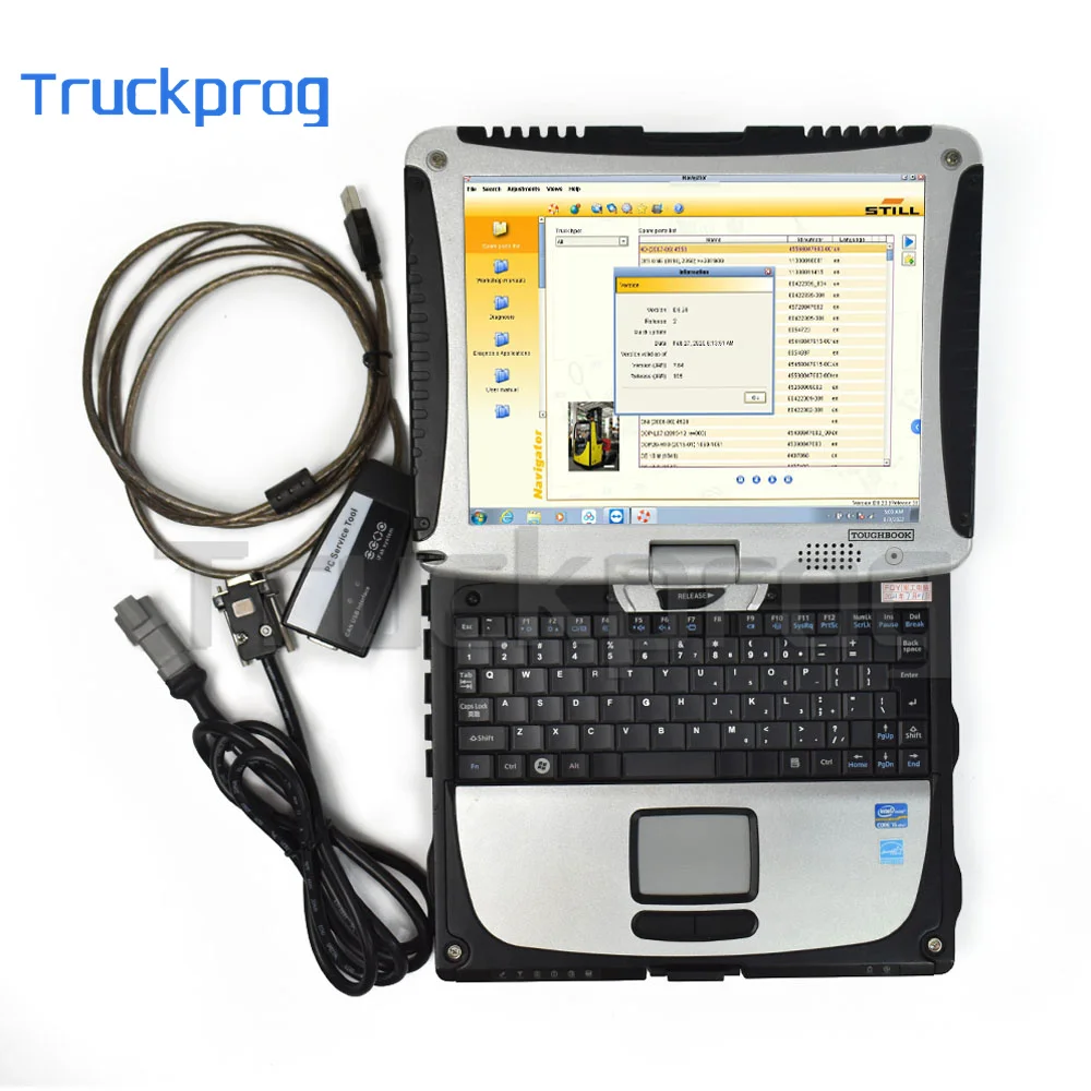 Thoughbook CF19 Laptop for yale hyster forklift truck diagnostic scanner For Yale PC Service Tool Ifak CAN USB Interface tool