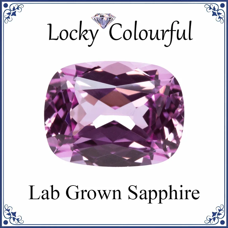 

Lab Grown Sapphire Pink Color Cushion Shape Charms Beads VVS1 for DIY Jewelry Making Rings Materalir Selectable AGL Certificate