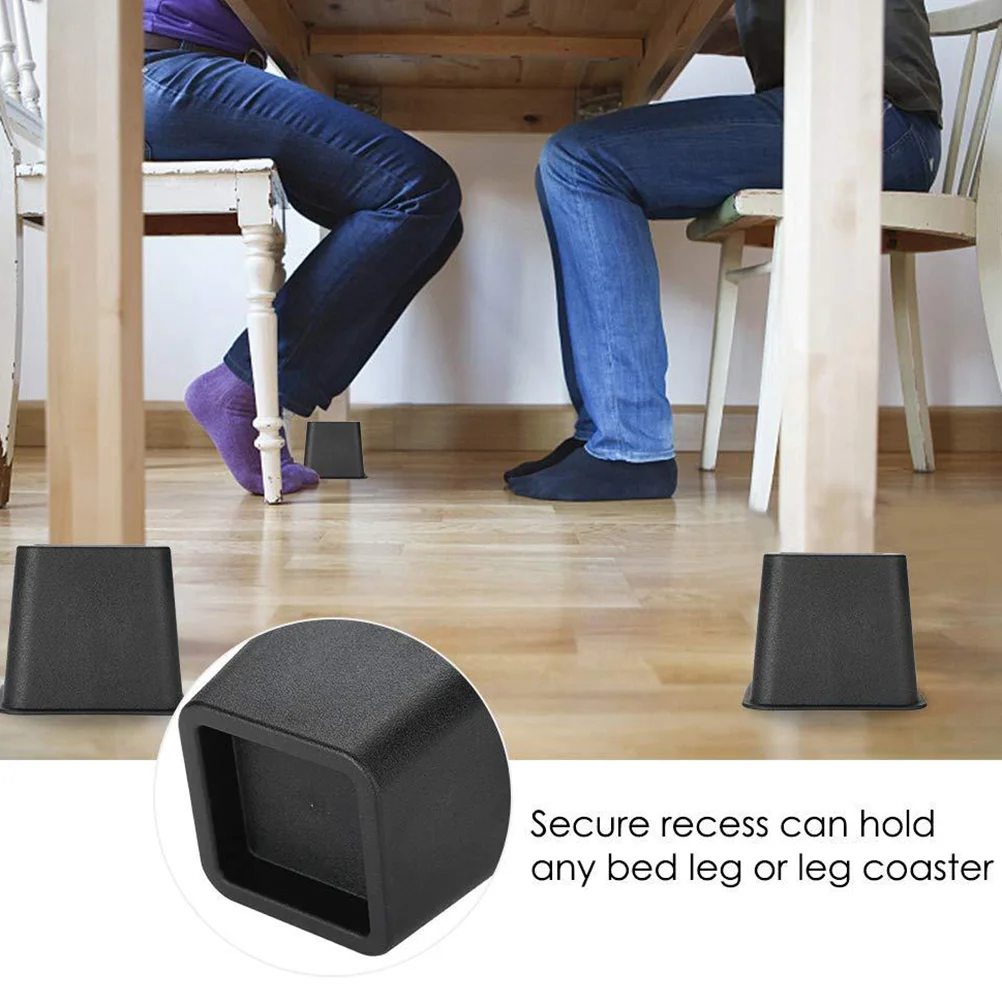 4 PCS Chair Risers Table Furniture Leg Pad Chairs Square Floor Scratch Protector