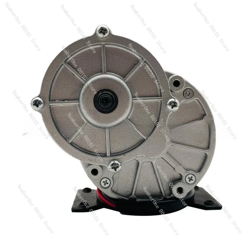 12V 250W Brushless Reducer Motor, Short Shaft with Feet, Nine-speed Gear Motor, High-efficiency Electric Device, DIY Industrial