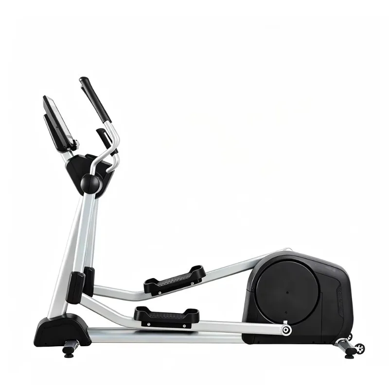 Commercial Foldable Elliptical Machine Steel Frame Electromagnetic LCD  Adjustable Tension Smooth Silent