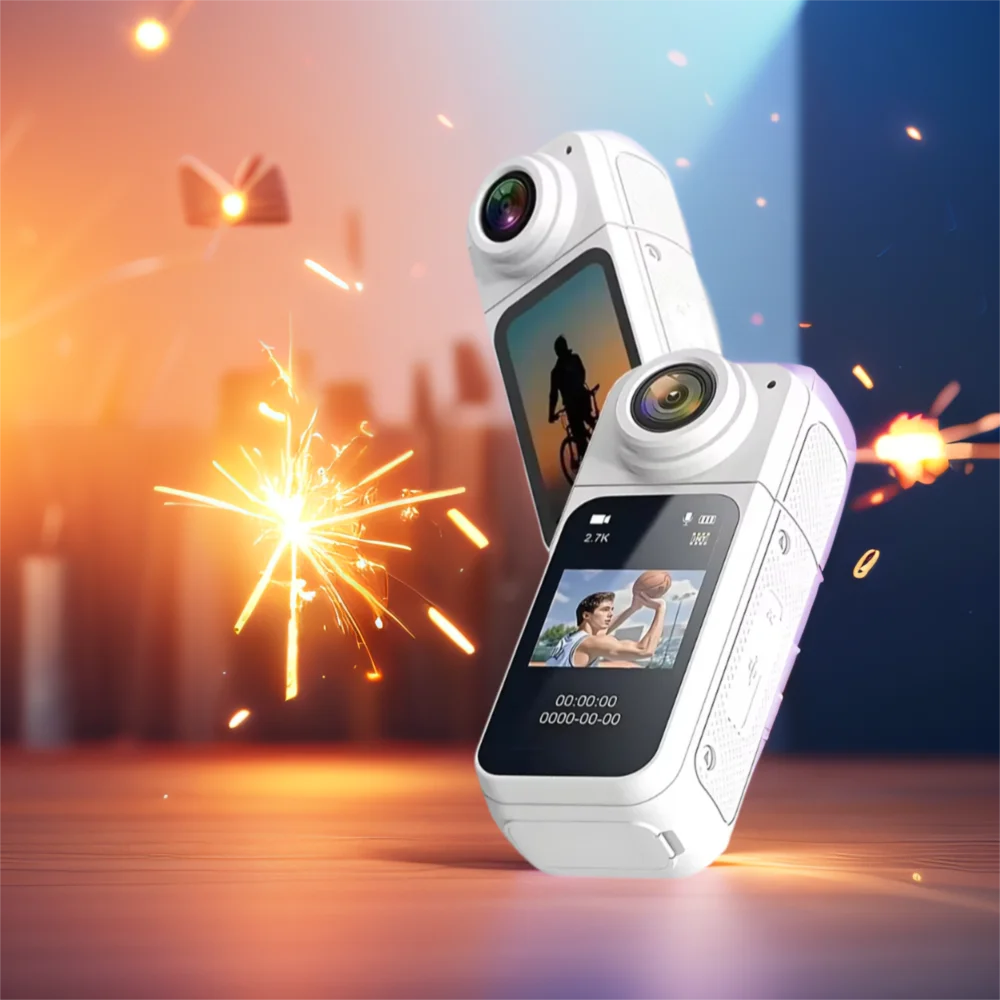 

Thumb Camera 2.7K Mini Wifi Action Camera 180° Rotate Sport Cam DV Cycling Recorder Magnetic Attraction Outdoor Small Camcorder