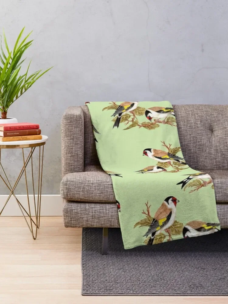 A Charm of Goldfinches! Throw Blanket Blankets For Bed Luxury St Thin Travel Blankets