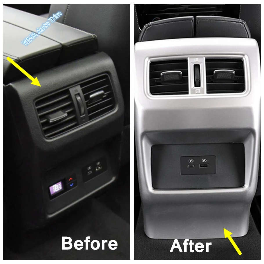 

Rear Armrest Box Air Condition AC Vent Cover Trim Anti Kick Panel Accessories For Nissan X-Trail X Trail / Rogue T33 2021 - 2025