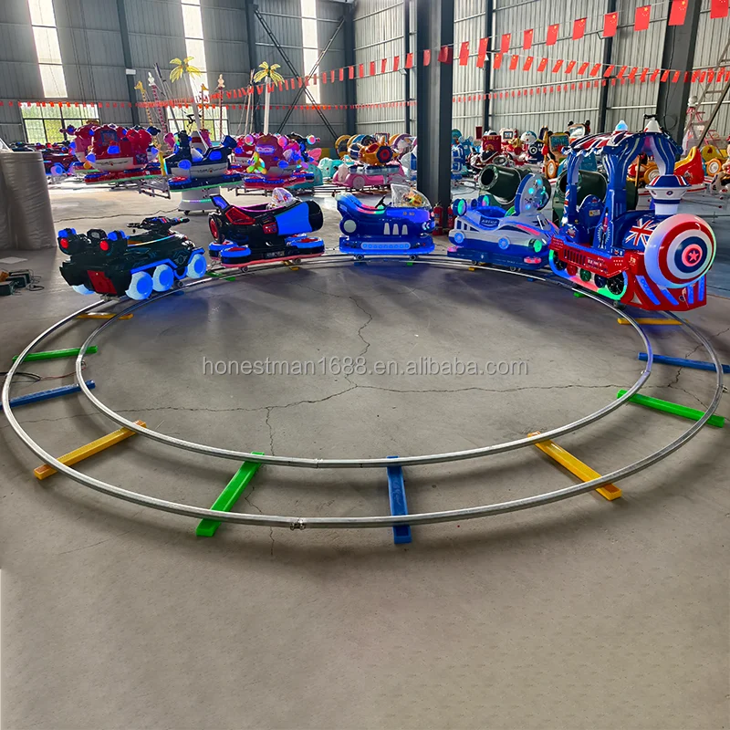 Children Set Indoor Toy  Amusement Park Outdoor Ride on Train with Track for Kids Electricpromote Sales - view 5