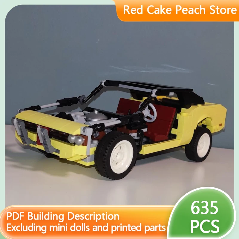 

Модель городской автомобиль MOC, строительные кирпичи, трубчатая рама, бездверный внедорожник, модульная технология, детские праздничные подарки, сборные игрушки