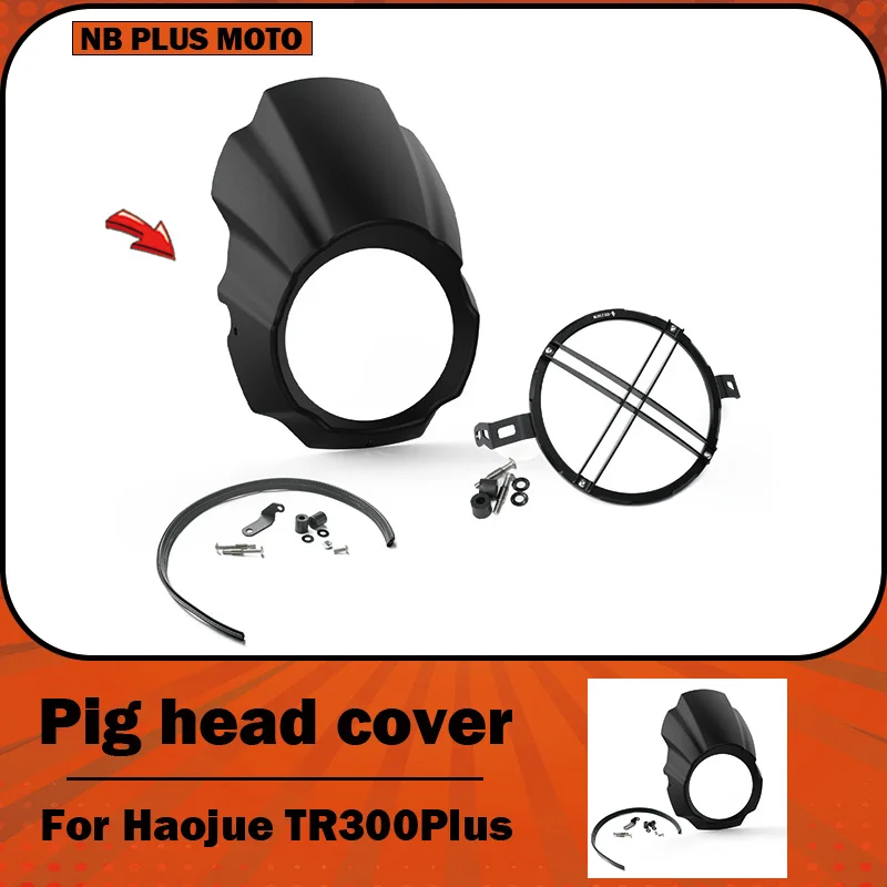 【Premium】For Haojue TR300 Plus Edition: Original headlight covers can be replaced with these custom-shaped front cover accessori