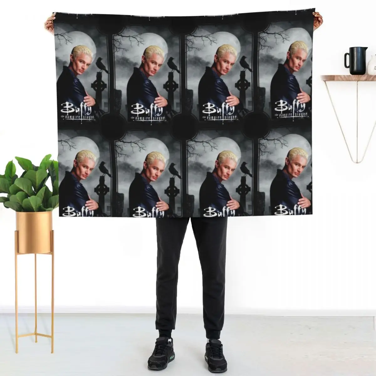BUFFY - SPIKE Throw Blanket Thin Summer Beddings Plaid on the sofa decorative manga Blankets Sofas Of Decoration Blankets