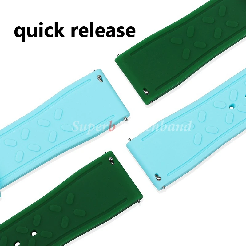 الإفراج السريع أشرطة ساعة اليد ل IWC الطيار البرتغال بورتوفينو 20 مللي متر 21 مللي متر 22 مللي متر قسط الأربطة المطاطية الناعمة أساور رياضية مقاومة للماء