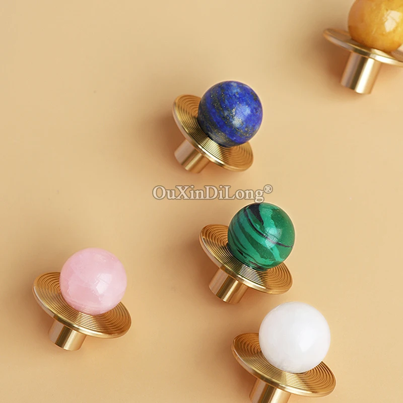 

10 шт. латунные ручки с элементами из нефрита/мрамора для мебели, ящиков, шкафов, гардеробов, кухонных шкафов, комодов, дверей