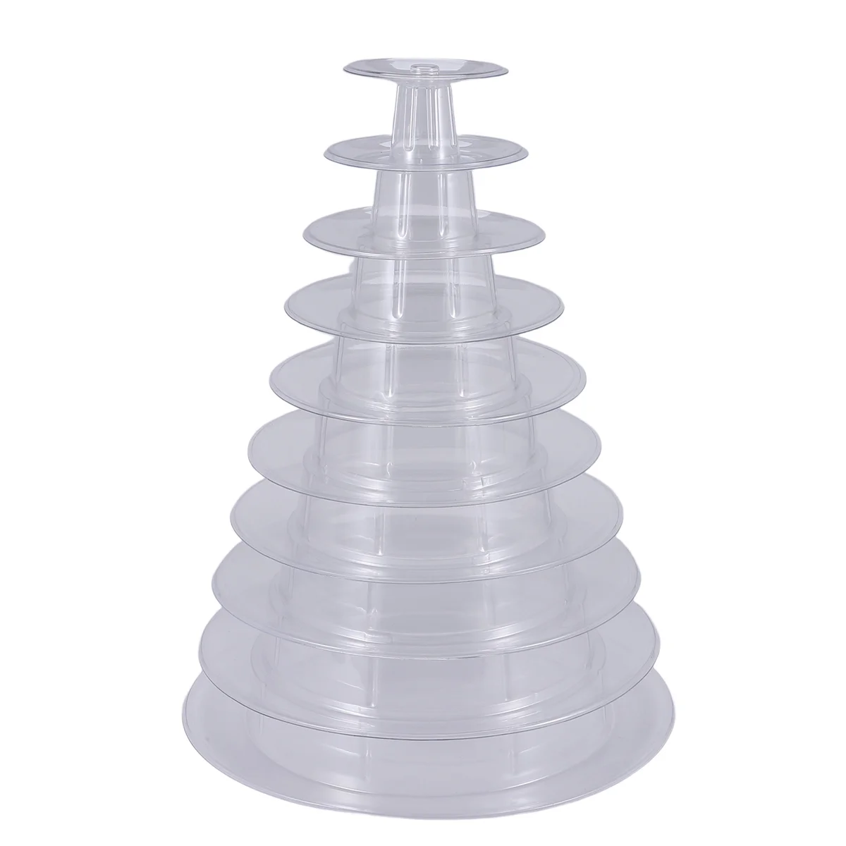 

10 Tier Cupcake Holder Stand Round Macaron Tower Stand Clear Cake Display Rack for Wedding Birthday Party Decor