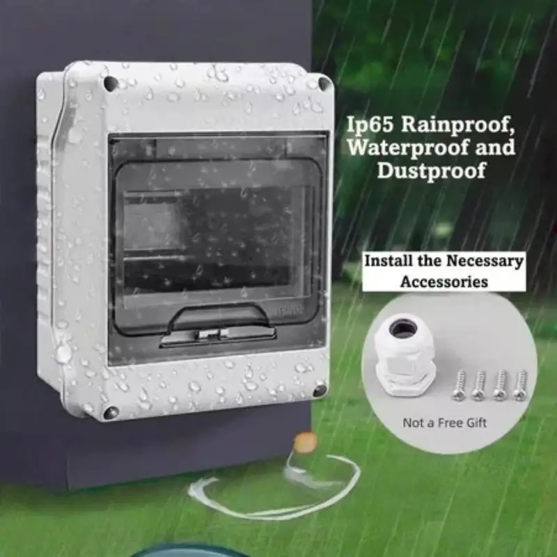 Outdoor Electrical Circuit Breaker Distribution Box IP65 Waterproof 3/5/8/12P for Port Dock Power Management Works