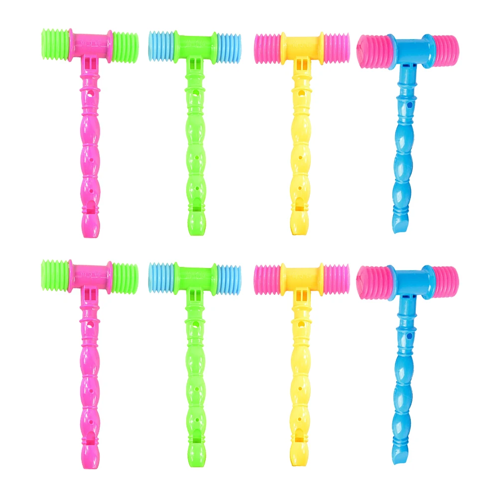 

8pcs Plastic Flute Sound Baby Child Pretend Play Educational Kids Plastic Hammer Mini Hammer Toys Toy Mallet