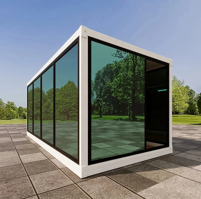 

Glass Sunroom House Wall Folding Container House Flat Glass Houses With Door Prefabricated Buildings Villa