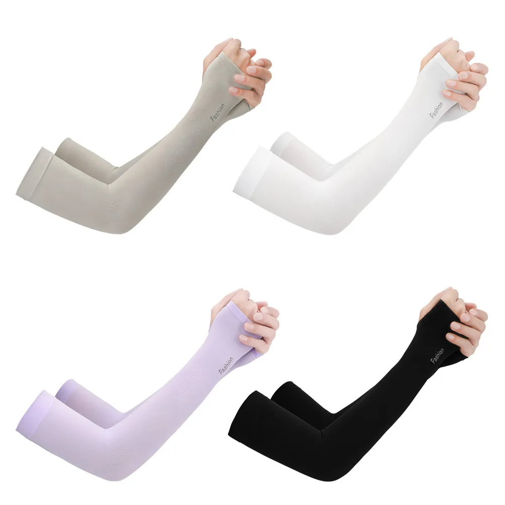 4Pairs Uv Protection Arm Sleeves Breathable Sun Protector Sleeve Cooling Covers for Outdoor Sports Driving Cycling Fishing