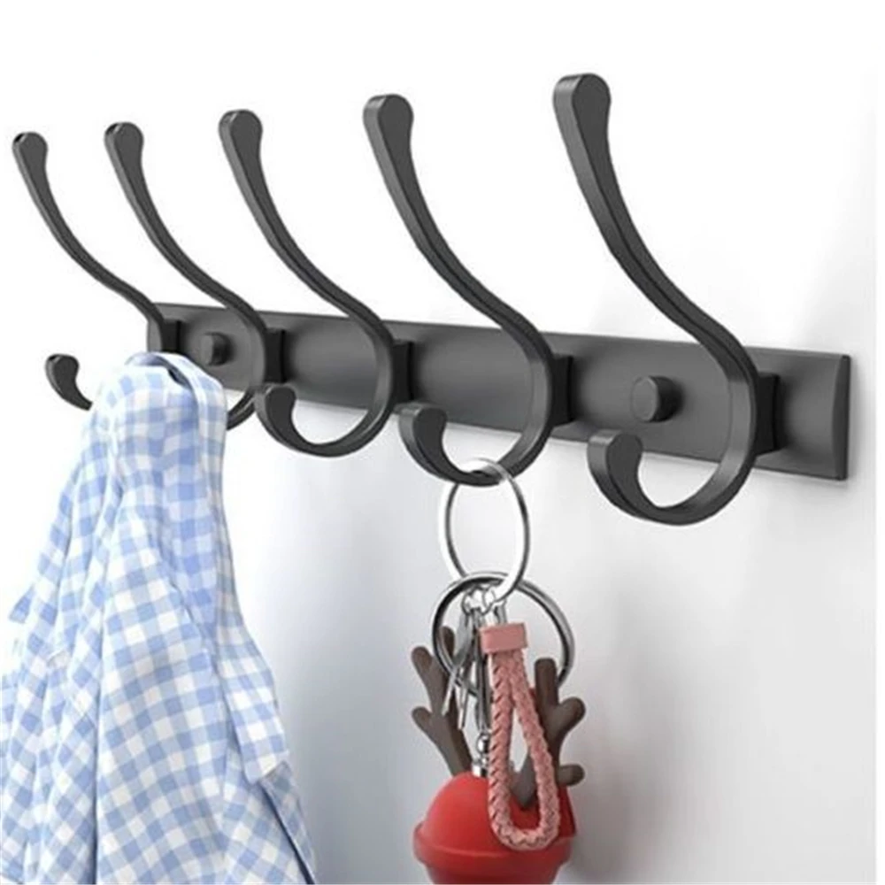 

Nordic Fashion Home Decor Coat Hook Organizer Double Hooks Hallway Bedroom Door Hat Clothes Rack Hanger Kitchen Toilet Wall Hook