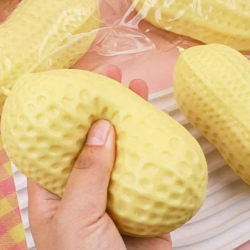 Simulation Peanut Squishy Slow Rebound Squeeze Stress Relief Desktop Ornament Decompression Decor For Office Desk Gift Toy