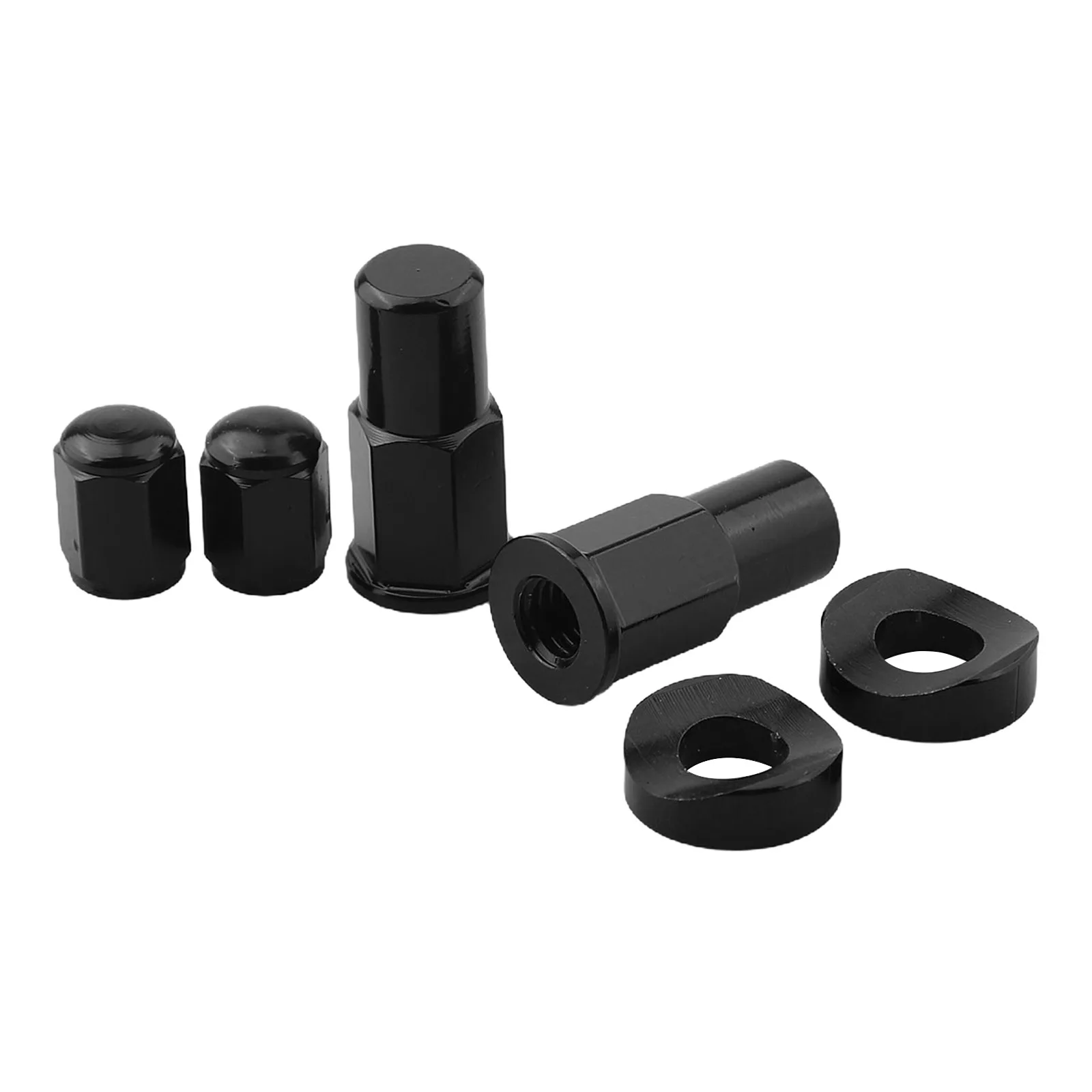 for Dirt Bike Rim Lock Nut and Bolt Kit with Valve Cap Spacer CNC Machined from Aluminum for Standard 8mm x 25mm Tires