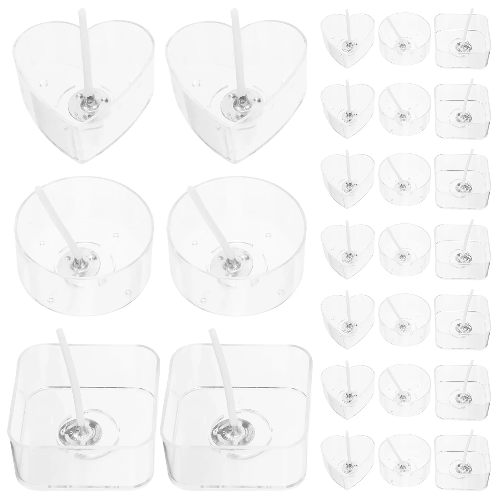 

1 set Tea Light Cup Clear Plastic Holder For Wedding Home Decor Tealight Holder Centerpiece Diy Container