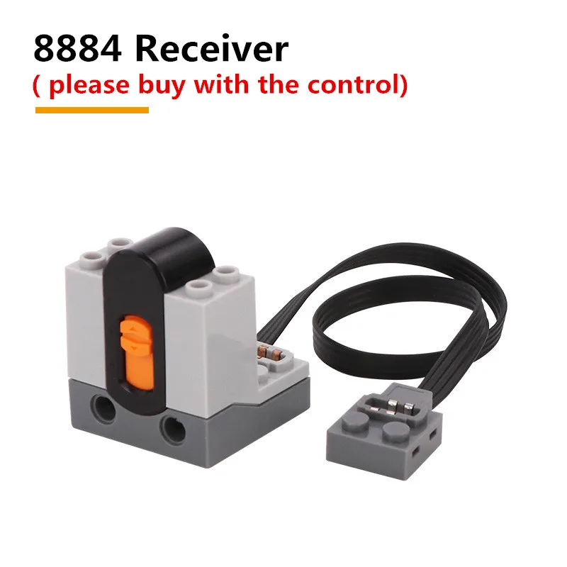 2.0 Upgraded Version Gray/Black/Red M/L/XL Servo Motor Technical Power Functions Train Motors Receiver Control For Blocks Set