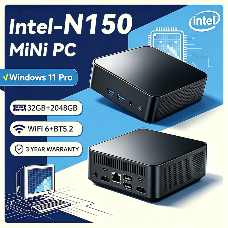 �y�Z�[�����z�����\�|�[�^�u���~�jPC Intel N150 Windows 11 Pro 32GB RAM 1TB/2TB SSD WIFI6 BT5.2 4K 60Hz HD �Q�[�~���O/�I�t�B�X/�w�K�pPC
