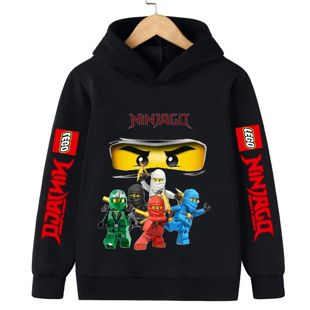 Lego Phantom Ninja Girls Clothes Long Sleeved Children's Hoodies Casual Sports Sweatshirt 3-13 Year Old Boy Kid Baby Pullover