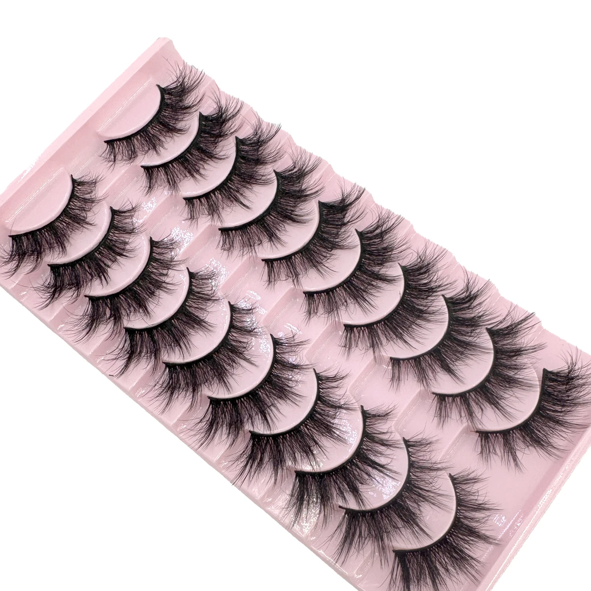 Neue 3D-Falsche Wimpern, natürliche gefälschte Wimpern, Katzenauge, Wispy, künstliche Nerz-Wimpern, Packung, flauschig, kurz, 10 Paar Multipack