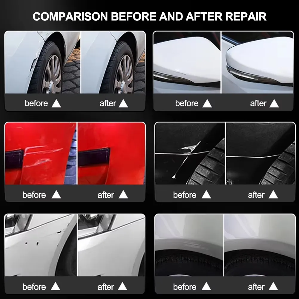 MOBIDEA (Blanco/Plateado/Negro) Lápiz Reparador de Arañazos para Coche, Herramienta de Reparación de Pintura, Pintura de Retoque Automotriz Multicolor
