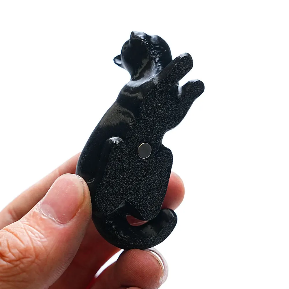 Set of 4 Cat Magnets with Distinct Natural Poses for Adding Personality to Magnetic Surfaces in Living or Working Spaces