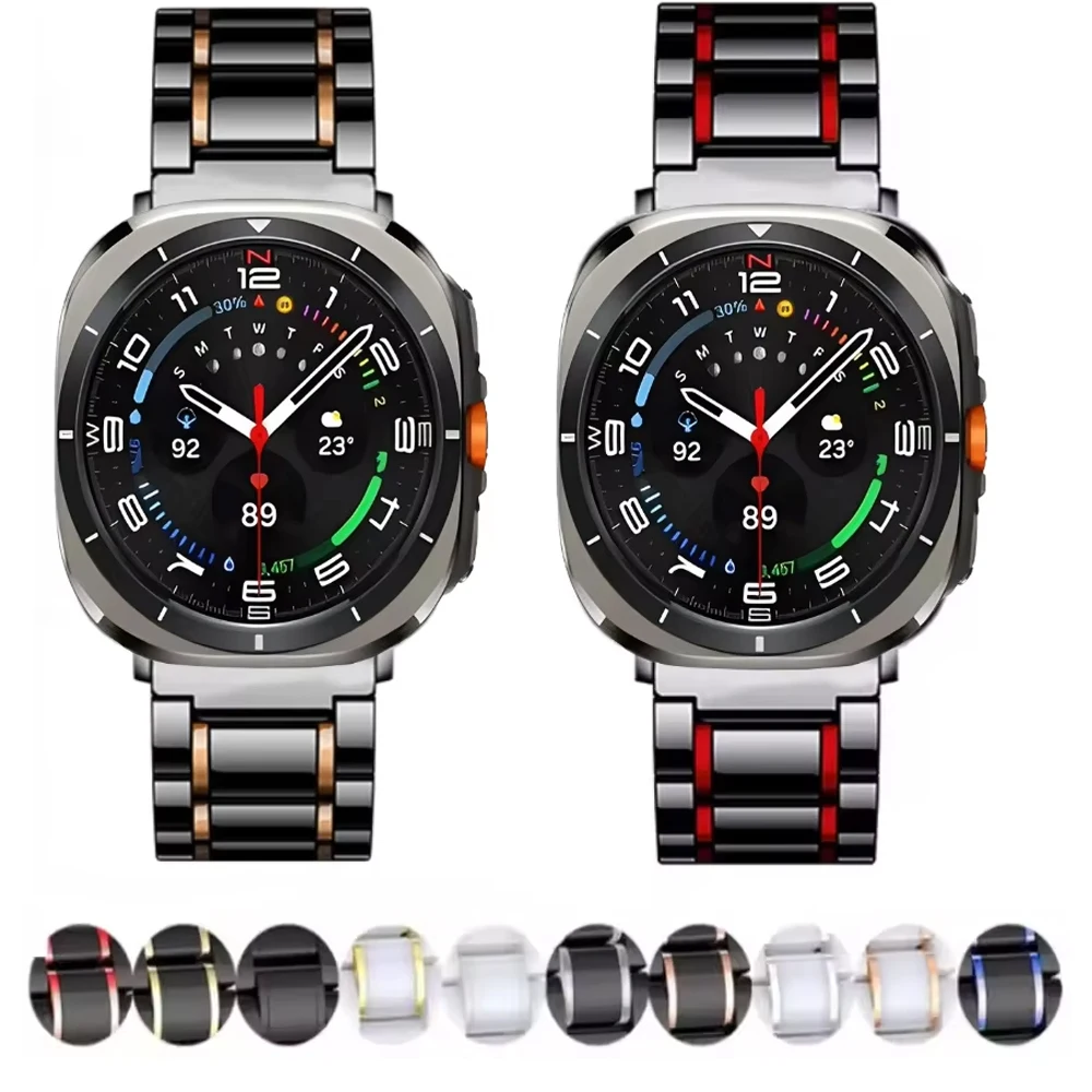 

Керамический ремешок для Samsung Galaxy Watch Ultra 47 мм 2025 Сменный браслет Samsung Galaxy Watch 8 40 мм 44 мм/8 Classic 46 мм