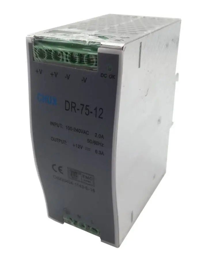 

CHUX 75W 12V 6.25A Switching Power Supply Din rail type DR75W-12V single output LED Power Supplies