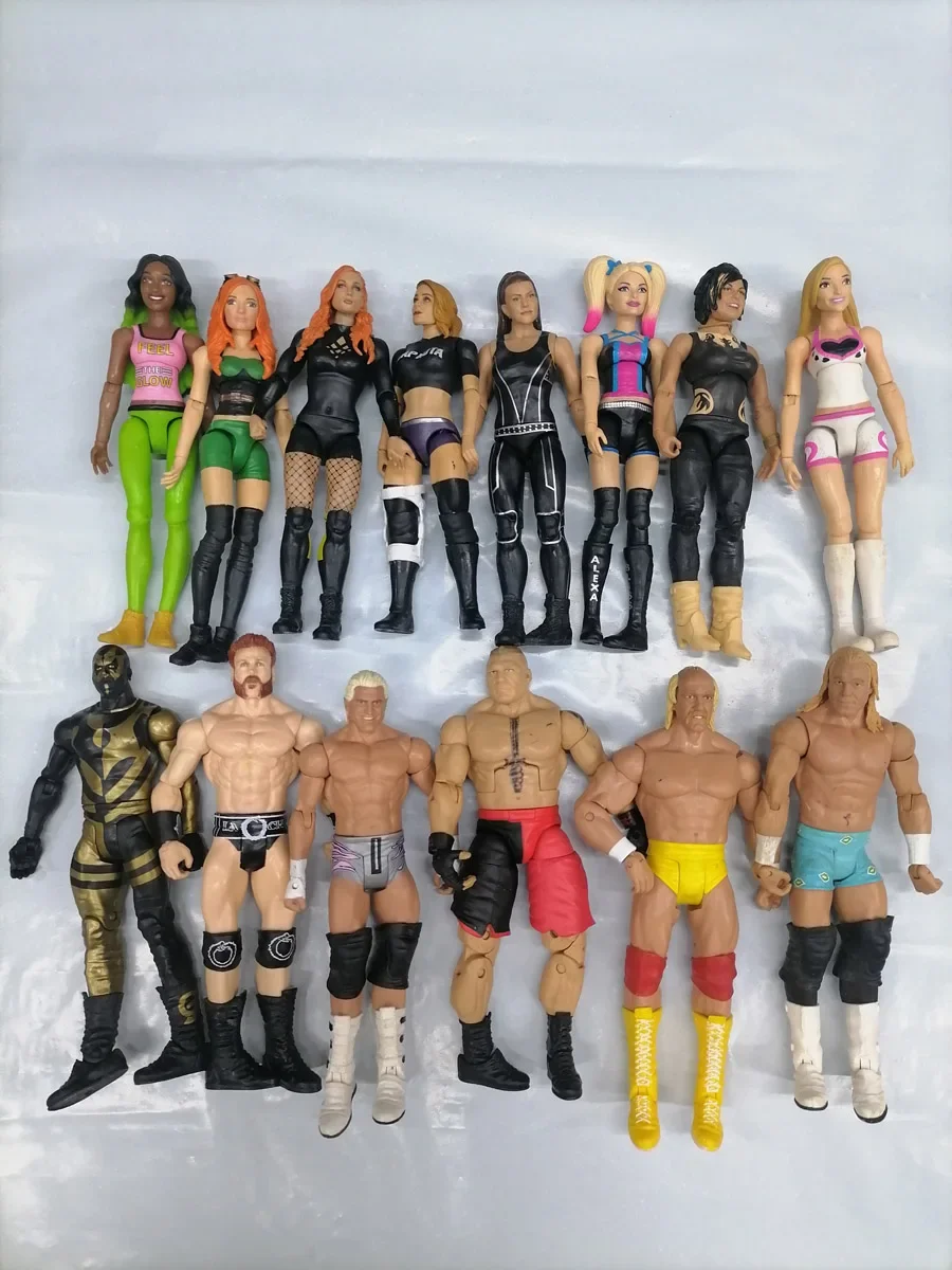 Wrestler Action Figure Collection Joints Movable Dolls Toy Table Ornament Boys Children Birthday Gifts 18cm