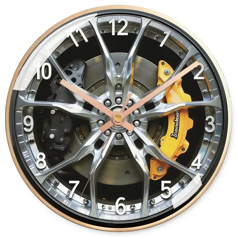 

Original 14inch Gear Mechanical Silent Wall Clock, Fashion Living Room Painted Quartz Clocks
