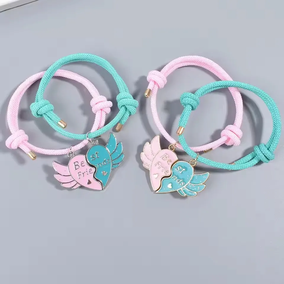 2/3 قطعة سوار خياطة جميلة قلادة مغناطيسية BFF الصداقة اليدوية نسج مجوهرات اكسسوارات هدايا للأطفال النساء 2025 #6