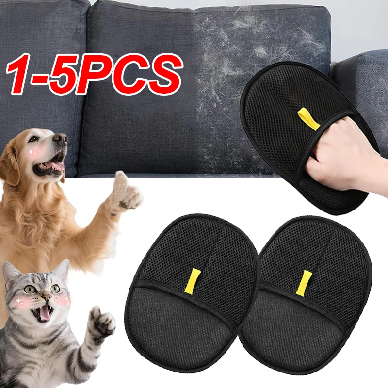 New Hair Removal Gloves Double Pet Electrostatic Cat Hair Removal Brush Adhesive Gloves Cat Hair Comb Washing Hair Removal Groom