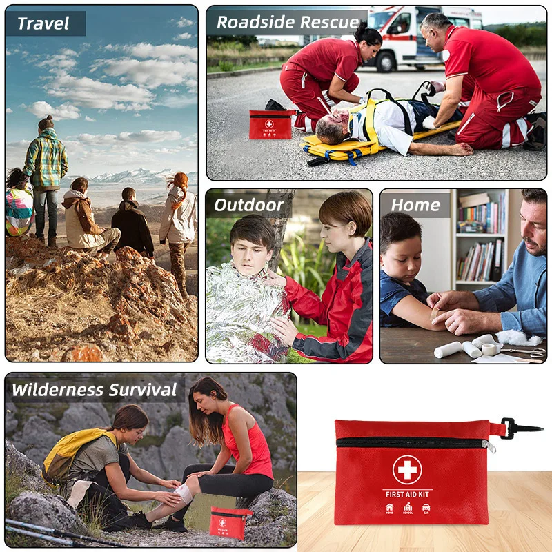 حقيبة تخزين الإسعافات الأولية الطبية الفارغة Sanke حقيبة صغيرة من البولي يوريثان EVA للمنزل والسفر في الهواء الطلق معدات التخييم والبقاء على قيد الحياة
