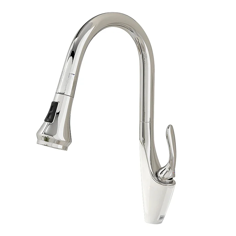 Japanese hot and cold kitchen faucet pull-out telescopic splash-proof two-in-one vegetable basin sink sink faucet