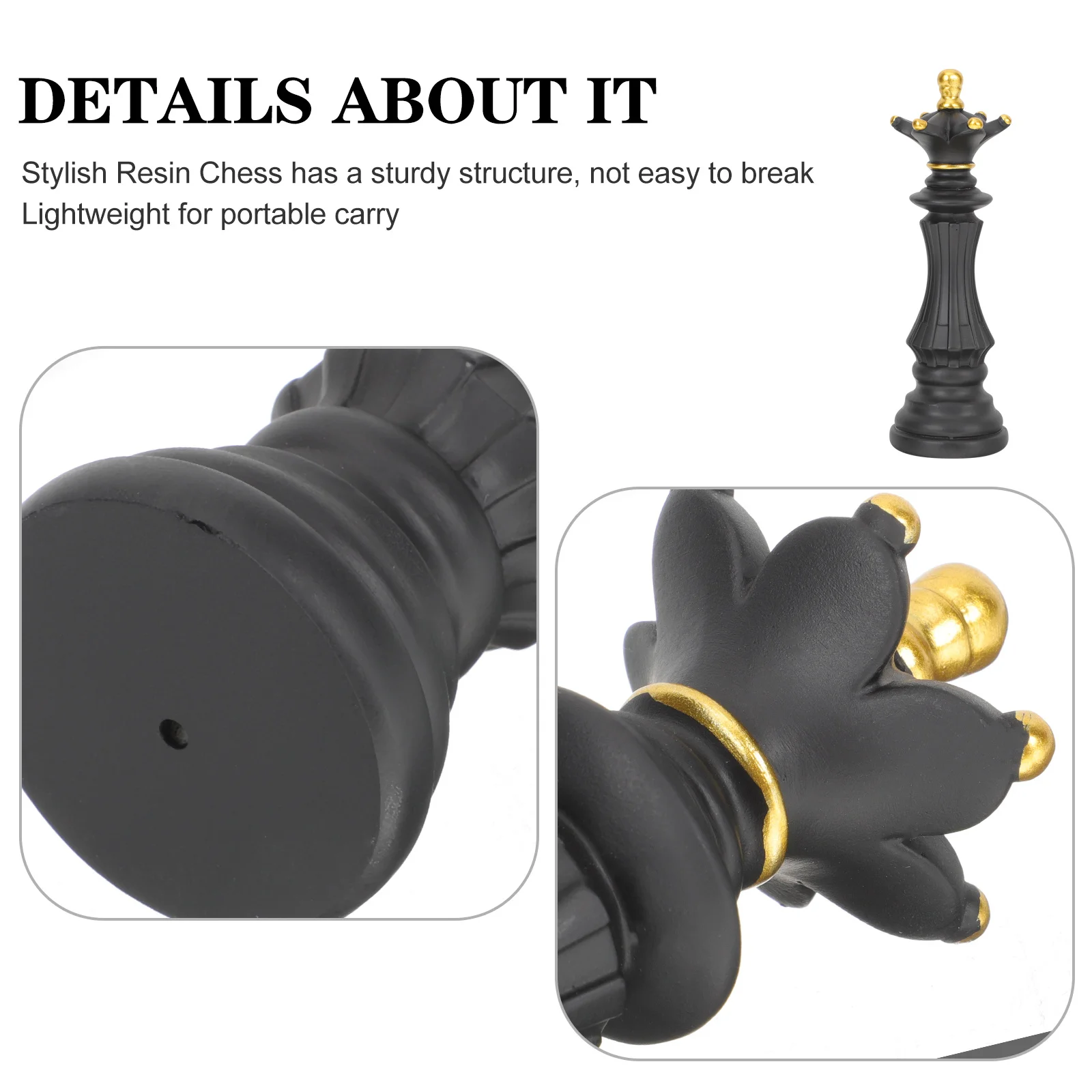 

Decorative Chess Sculpture Statue Ornament Housewarming Resin for Home Ornaments