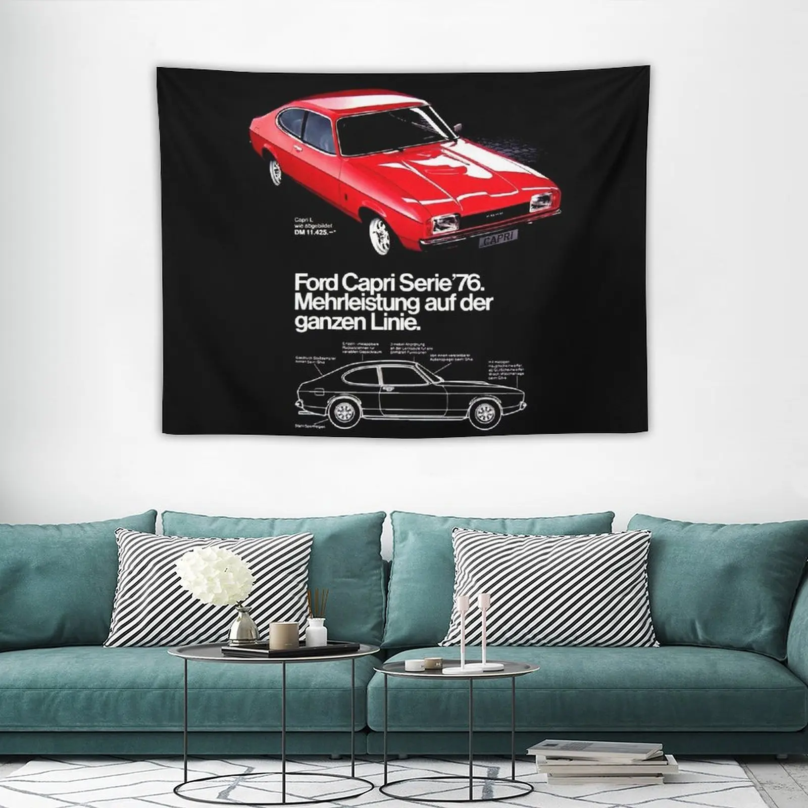 New FORD CAPRI MK 2 Tapestry Decorative Wall Tapestry Tapestries