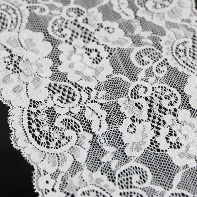 (3 meters/lot) 170ｍm White Elastic Lace Fabric French Hollow Underwear Stretch Lace Trim Manual DIY Wrapping Gifts Ribbon