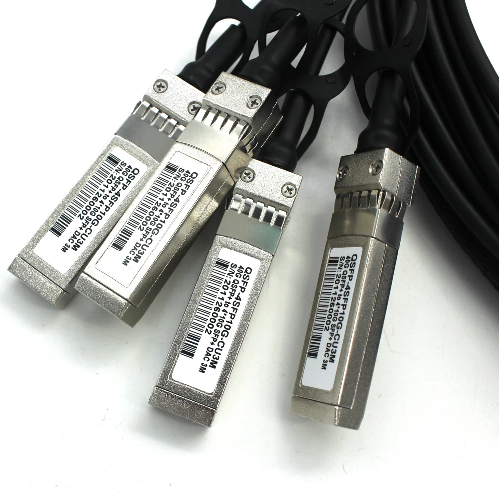 Imagem -06 - Cabos Passivos de Cobre Dac Qsfp para 4x10g Sfp Plus Cabo Conexão Direta 1m 3m