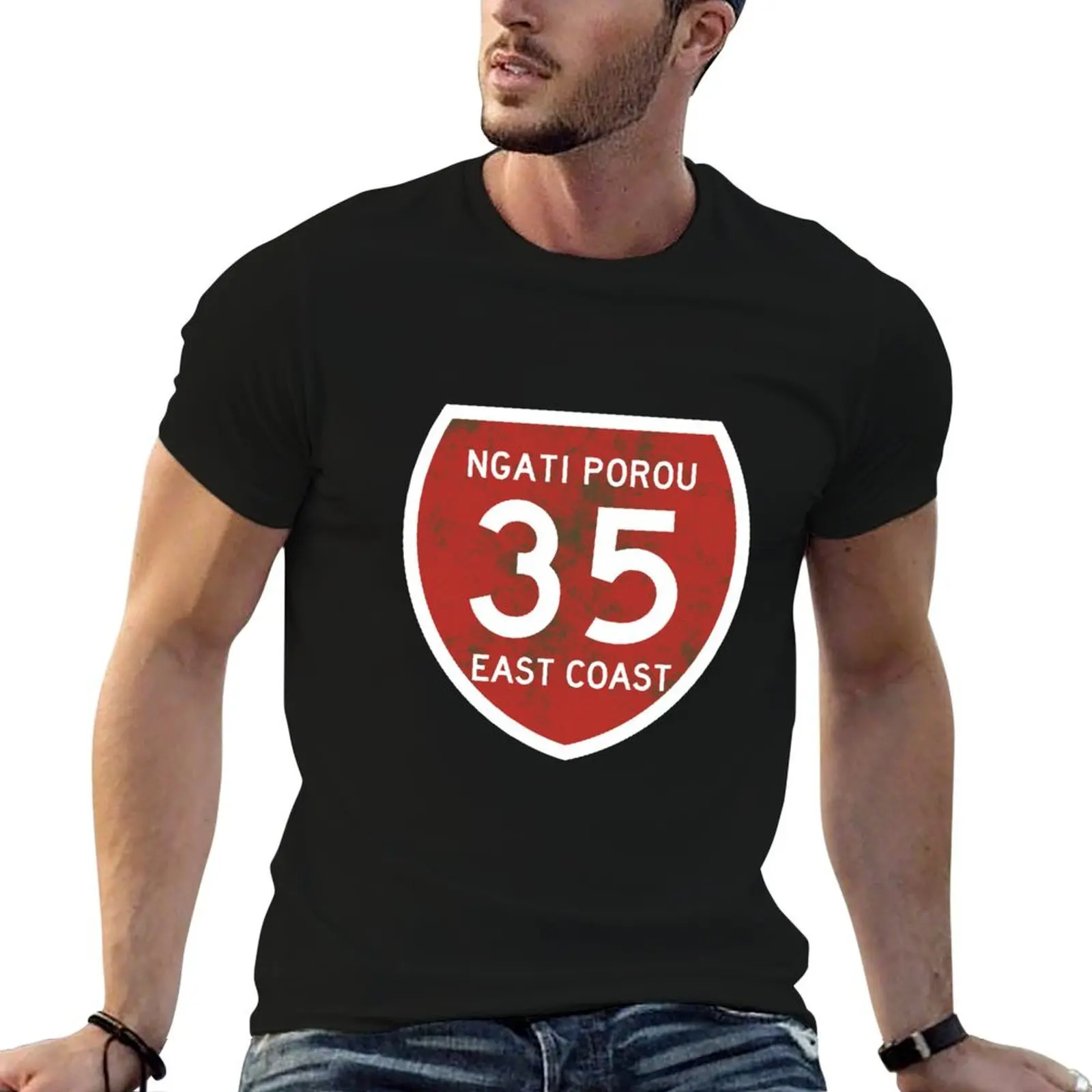 

Ngati Porou East Coast State Highway 35 Grunge T-Shirt custom shirt for a boy blanks vintage t shirt men