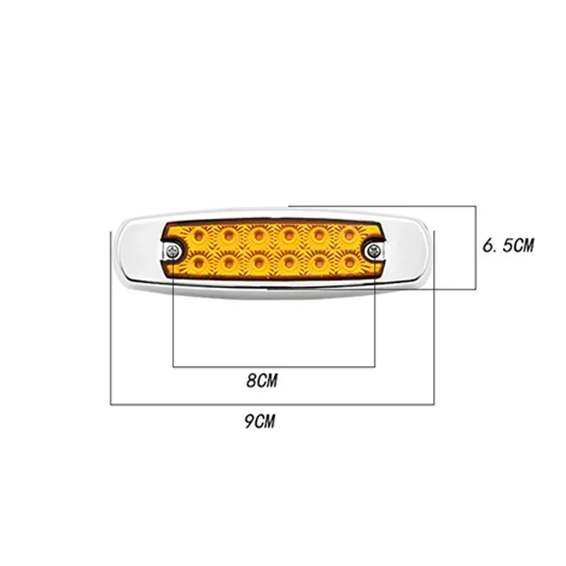 Luces LED laterales para camión, luces para remolque de camión, luces indicadoras LED para coche, luz trasera de advertencia de freno, accesorios para coche, 12V-24V