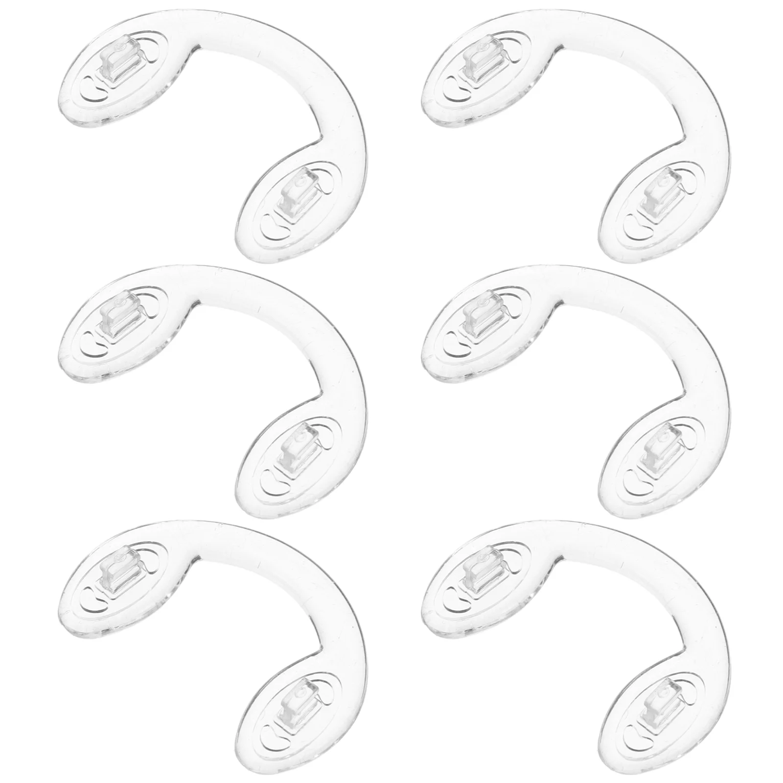 6 Pcs Silicone Anti-slip Nose Pad Transparent Pads Bridge Insert Ergonomic Accessories Silica Gel Eyewear Cones Glasses