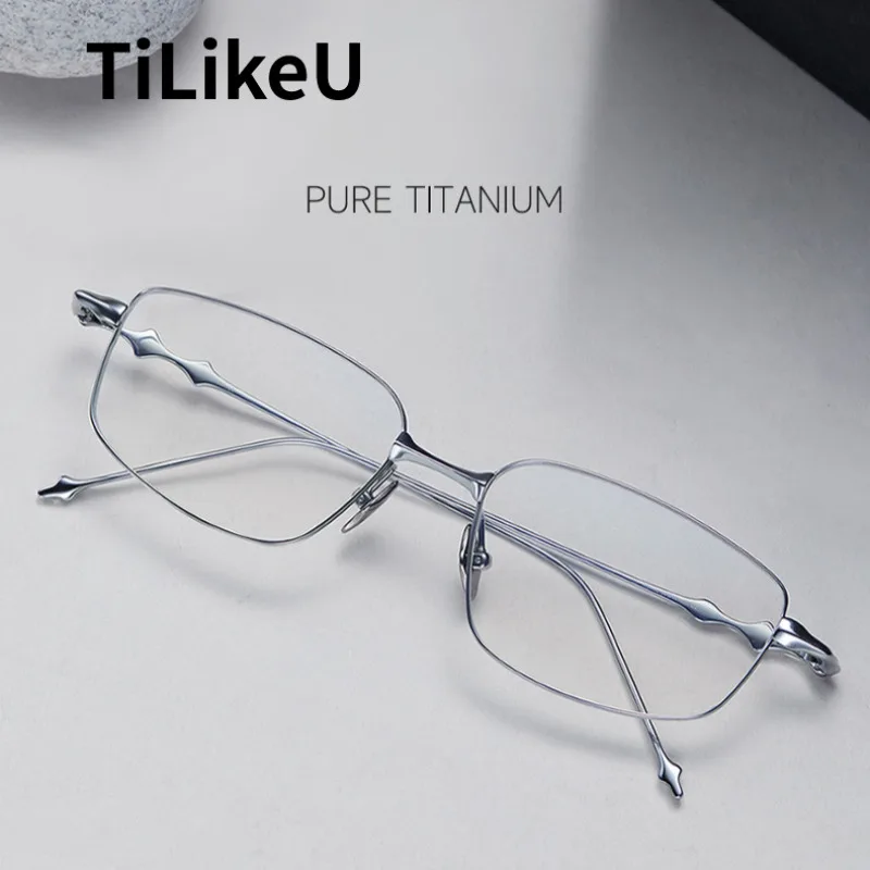 

Fashion Star shape Pure Titanium Optical Glasses Frames Designer Korean Men Women Myopia Retro Rectangular Eyeglasses Spectacle