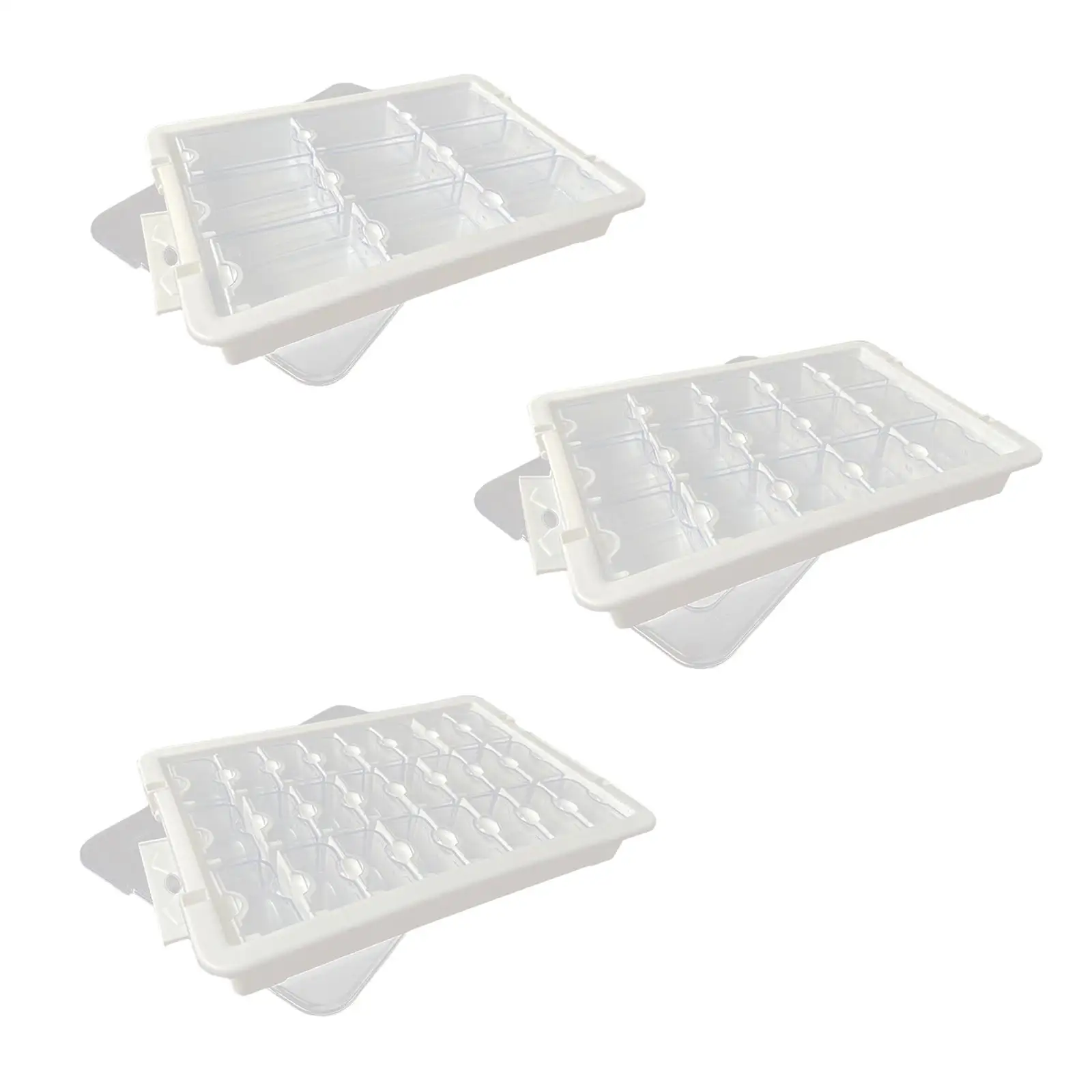 

Bead Storage Rectangle with Compartments Container Grids Box Transparent for Nail Decoration Beads Craft Supplies Earrings Rings